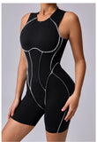 Yoga Jumpsuit Summer Short Sleeveless Sports Wear Gym Fitness Sports Bodysuit Women Dance Running Workout Clothes Yoga Jumpsuit