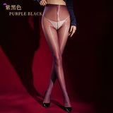 Dual-Color Aurora Tights With Glossy Deep Crotch Sexy Ultra-Thin Pantyhose Smmoth Black Pure Desire Charming Pantyhose BUZN