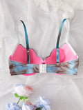 Summer Beach Bikini Colorful Ombre Shell Cup for Women's bra Sexy Push-Up Comfort Underwire Bra Women's Beach Vacation lingerie