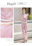 Knitted two-piece casual suit is loose and comfortable