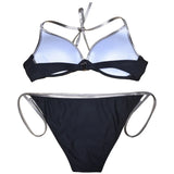 Neon Strip Swimsuit Women 2026 Sexy 2-piece Low Waist Bikini Sexy V-neck Suspender Backless Swimwear Summer Beach Bathing Suit