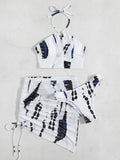 3PCS With Mesh Skirt Halter Bikini Female Swimsuit Women Swimwear Three-pieces Bikini Set Hollow Out Bathing Suit Swim Beachwear