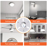 5.3 Inch Ceiling Fan LED Light Replacement 24W 3CCT Dimmable Magnetic LED Fan Light Board Panel Retrofit Light with Memory