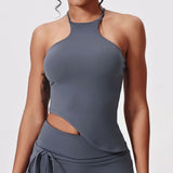 Tennis Suit Set Yoga Set Casual Outdoor Bra Golf Short Skirt Anti-light Running Pocket Fitness Suit Breathable Sports Tank Top