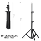 Metal Tripod Stand Universal Projector Bracket Extendable to 1.6M Aluminum Alloy Interface Adjustable Height for Projector