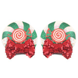 Christmas 2.8"Mouse Ears Hair Clips For Children Sequins Bow Hairpins Girls Festival Party DIY Hair Accessories