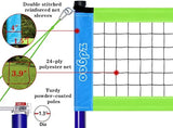 Adjustable Height Portable Volleyball Net System with Ball, Pump & Carry Bag for Outdoor Beach Backyard Games