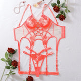 Toucheart Neon Ensemble Sexy Lingеrie Set Tulle Underwear Uncensored Fantasy Set Sheer Lace Garters Fancy Kit Underwear Suit New