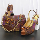 Doershow Lastest Italian Design Fashion Style Ladies Shoes with Matching Bag Set 2026 Nigerian Shoes and Bag Set!  HG1-1