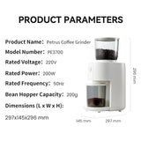 Petrus Coffee Grinder With 38 Precise Settings Conical Burr Grinder For Espresso/Drip/Pour Over/Cold Brew/French Press PE3700