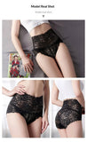 1pcs High-Rise Sexy Lace Briefs Comfortable Stretchy Semi Sheer French-Cut Panties Women's Underwear Breathable Lingerie S-3XL