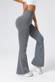 Seamless High-Waisted Flare Pants Autumn Winter Women Trousers Yoga Clothes Stretchy GYM Flare Leg Tummy Control Slim-Fit Pants