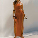 Sexy High Slit Crochet Knitted Tunic Beach Cover Up Long Dress Cover-ups Beach Dress Beach Wear Sarong Beachwear Female Women