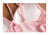 MOYISU Rhinestone Lace Corset Bra Set Pink Halter Bustier Slim-Fit Waist Trainer Sexy Lingerie for Women Party Wedding Outerwear