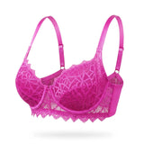 High quality lace plus size underwear Women pretty Lace Lingerie rose bra Large size multi C-D Cup comfortable to wear MR3050