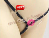 DEKA Elastic Crotchless High quality Real Pearl Thongs Women Low-Rise Hollow Sexy G-string Female Erotic Panties Underwear