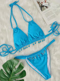 2025 Halter Luxury Rhinestone Diamond Bikini Female Swimsuit Women Swimwear Two-pieces Bikini Set Bather Bathing Suit Swim Lady