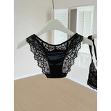 French Style U-Back Lace Minimizer Bra Set for Women | Big Bust Support Deep V Anti-Sagging | Sexy Summer Lingerie MOYISU Panty