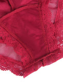 Women's Hollow Out Sexy Panties Low Waist Lingerie Knicker 5XL Plus Size Female Briefs Thongs Red Cotton Tanga Strappy Underwear