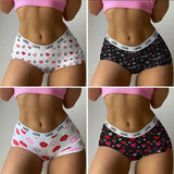 Valentine's Day Panties for Women Underwear Knickers Girls Comfort Briefs Ladies Seamless Shorts Sexy Print Lingeries Underpants