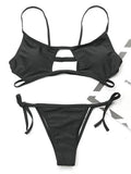 Sexy Hollow Out Micro Thong Bikini Women Swimwear Female Swimsuit Two-pieces Bikini Set Brazilian Bather Bathing Suit Swim Lady