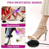 UV Nail Lamp, Foot Switch LED Linear Lamp, Gooseneck Flash Curing Lamp, Nail Drying Lamp with Desktop Clamp