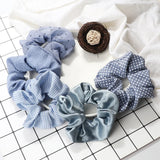 5Pcs/Lot Girl Pink Red Hair Band Accessories Fashion Large Hair Ties Solid Color Elastic Scrunchies For Women Ponytail Hairstyle