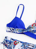 Tropical Print Bikini 2026 Women Drawstring Swimwear Female Push Up Swimsuit Beachwear Bathers Bathing Swimming Swim Suit