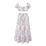 Lace Skirt Set Dress Summer Women Beach Holiday Sexy Cotton Matching Set Outfits Spring White 2 Pcs Vestidos Female Set 2025