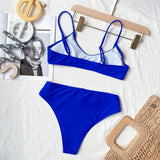 Bikini 2026 Sexy Blue Swimwear Swimsuit Women Bikinis Set Bathing Suit Beach Bikini Female Push Up Mujer Costumi Da Bagno Donna