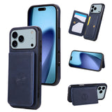 Business Magnetic Luxury Cards Solt Wallet Leather Phone Case For iPhone 17 Pro Max 16 Plus 15 Plus 14 13 12 11 Stand Bag Cover