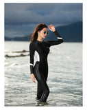Women's One-piece Swimsuit with Long Sleeves and Pants Fully Wrapped for Sun Protection and Belly Coverage, Slimming Diving Suit