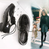 Spring Women Oxford Shoes Comfort Lady Brogue 2026Polish Designer Low-heeled Casual Shoes British Style Women Shoes