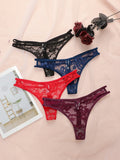 4-piece Hot Selling New Transparent Multi-color Lace Sexy Underwear For Women's Trackless Invisible Thong Underwear C864