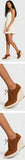 2026 Big Size 43 Vintage Brown Black Pointy Toe Lace-up High Heels Espadrilles Pumps Comfy Walk Office Lady Wedges Shoes Women