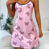 Summer Sexy Nightdress Women Loungewear Leopard Print Nightgown with Spaghetti Strap Slip Dress Breathable Comfy Sleepwear