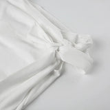 Korean Style Solid Color Women's Top Casual Slash neck Crop Top Fahionable Slim Fit White Tee Lady Summer Night Out Dress up