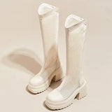 Sexy Mesh Hollow Boots Woman Summer 2025 Solid Size Zipper Mid-Calf Boots for Women Fashion Round Toe Platform Shoes Lady