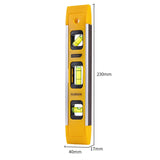Deli 9 inch 3 Spirit Level Bubble Mini Pocket Portable Spirit Level Tool Vertical Horizontal Gradienter Measuring Furniture