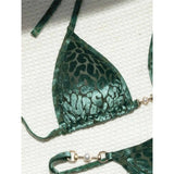 S- XL Leopard Halter Mini Micro Thong Bikini Women Swimwear Female Swimsuit Two-pieces Bikini Set Bather Bathing Suit Swim V5207
