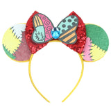 2025 New Style Mickey Minnie Ear Headband Sequin Bows Girl Adult Kids Halloween Party Cosplay Hair Accessories Princess Hairband