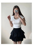 Cake Skirt White Fluffy High Waisted Girlish Style Short Half Skirt Black Ballet Skirt Fashion Sweet Korean Women 2026 New 55OK