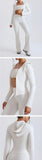 Women's Nude Faux Leather Yoga Top Windproof Tight Fitting Slimming Waist Cinching Zipper Sports Jacket Outdoor and Fitness Top