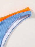 ZTVitality Contrast Binding Triangle Women's Swimsuit High Cut Sexy Bikini 2022 New Arrival Biquini Padded Bra Push Up Swimwear
