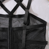 Toucheart Erotic Lingerie Fashionable See-through Mesh Complex Craft Waist Halterneck Women Luxurious Sexy Suit with Leg Socks