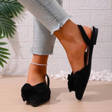 Summer Butterfly-knot Closed Toe Women's Sandals 2026 New Fashion Plus Size Slip-on Best Seller Light Comfortable Flat Sandals