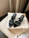 2026 New Style Luxury Rhinestone Slippers For Women's Slip-on Elegant Princess Dress Shoes Top Quality Pumps Fashion Sandals