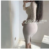 WOMENGAGA Mid Length Skirt For Elegance Apricot Slim Mini Dress Sweet Sexy Korean Women 2023 Skirts High Waist Fashion HGR0