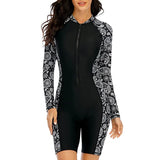Women's Long Sleeve Rashguard Swimsuit One Piece pro Sports 2025 Femme Swimwear Boyleg Knee-Length Surf Beach Wear Bathing Suit
