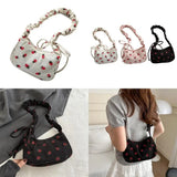 X90D Trendy Strawberry Shoulder Bag Ruched Crossbody Bags For Fashion Enthusiasts